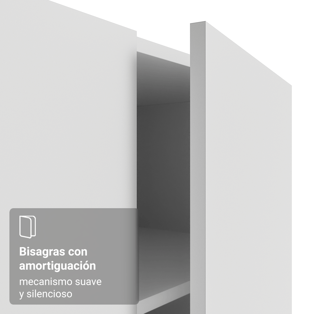 Clóset Modular Esquinero 415 cm 8 Puertas 2 Cajones Blanco Neo Madesa