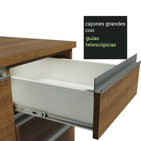 Mueble de Cocina Madesa Glamy 40 cm 3 Cajones Marrón