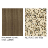 Juego de Comedor Megan Mesa con Encimera y 6 Sillas Marrón/Lírio Beige