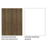 Mueble de Cocina 200cm Con Tarja Agata Marrón/Blanco