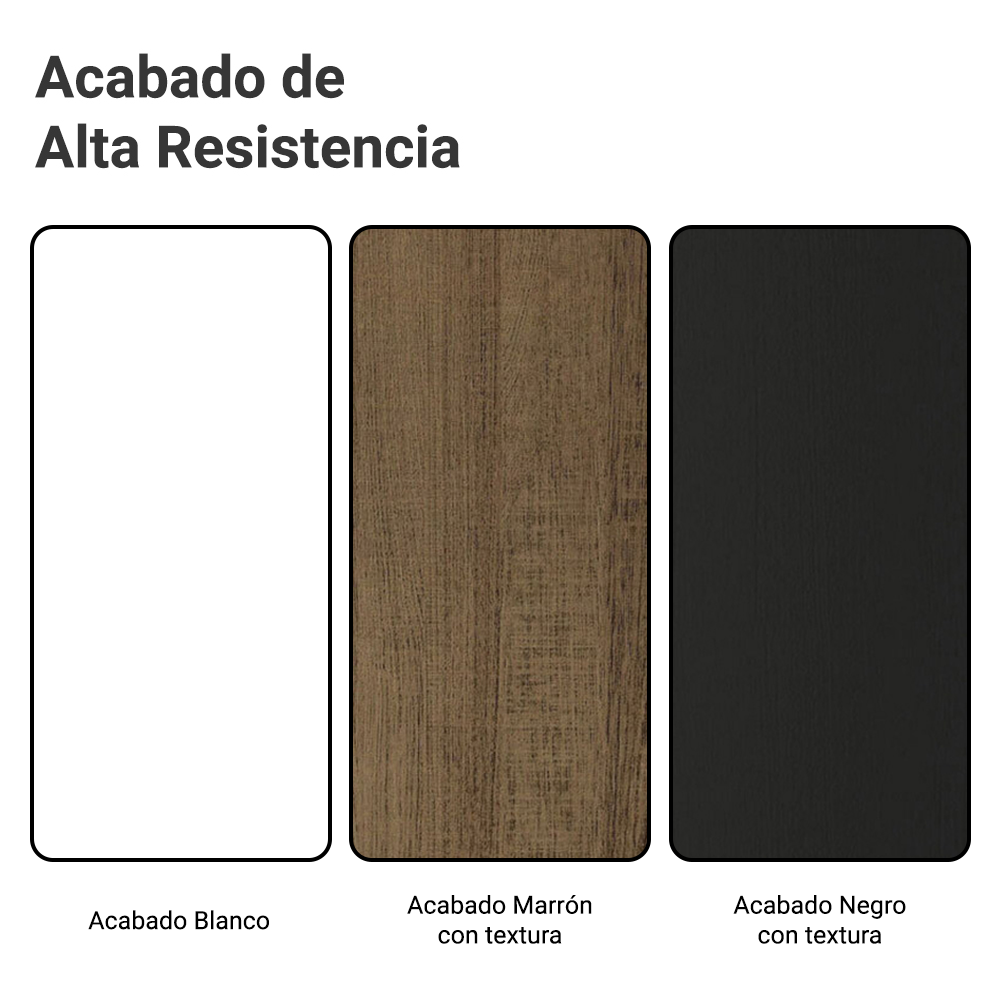 Kit Cocina Lineal- Glamy 220 cm - Blanco - Marrón / Negro