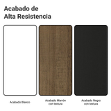 Kit Cocina Lineal- Glamy 220 cm - Blanco - Marrón / Negro