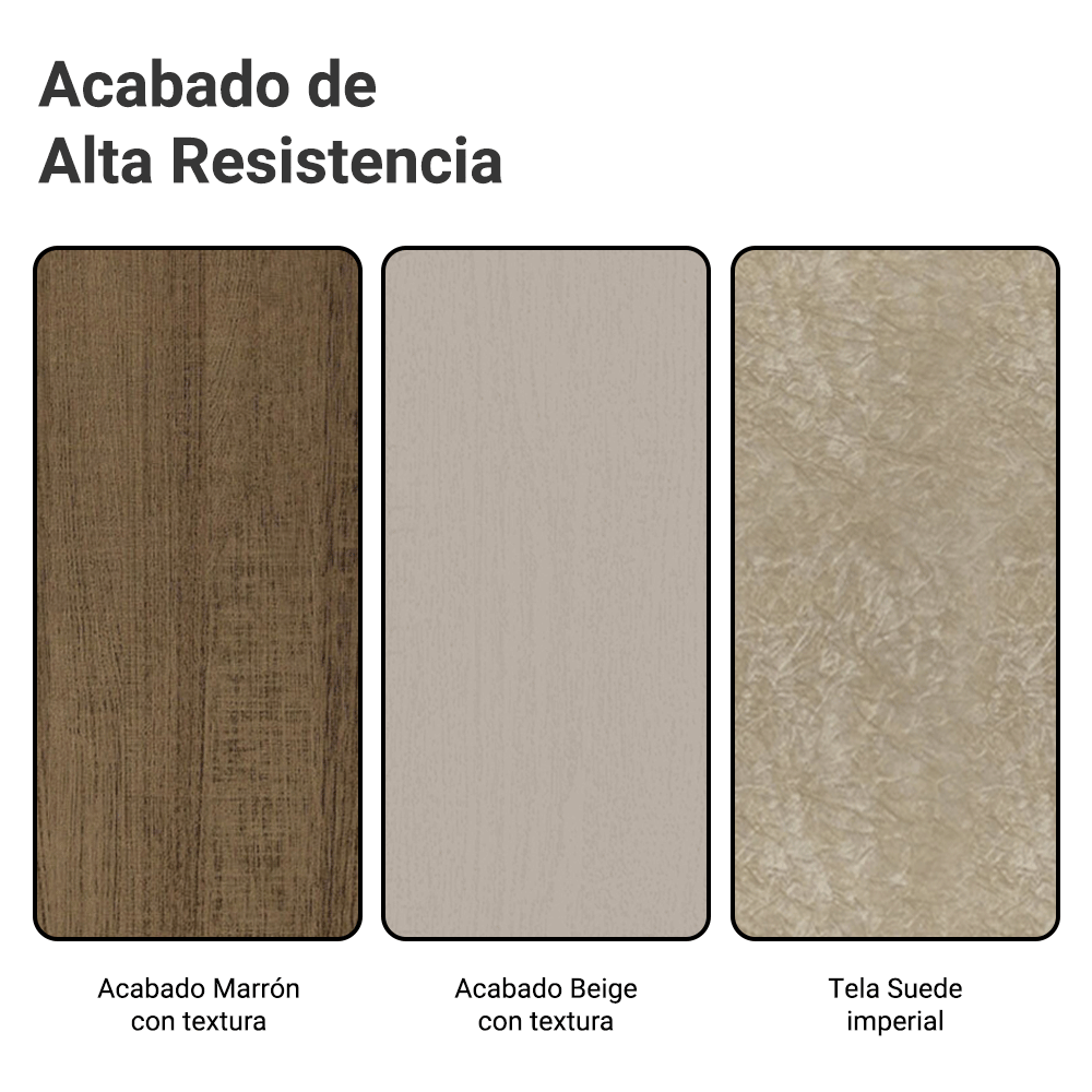 Conjunto de Comedor Encimera de Vidrio 6 Sillas Marrón/Crema/Imperial Tulipa Madesa