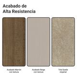 Conjunto de Comedor Encimera de Vidrio 6 Sillas Marrón/Crema/Imperial Tulipa Madesa