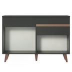 Gabinete Bajo para Fregadero 120 cm 2 Puertas 1 Cajón Negro Reims Madesa