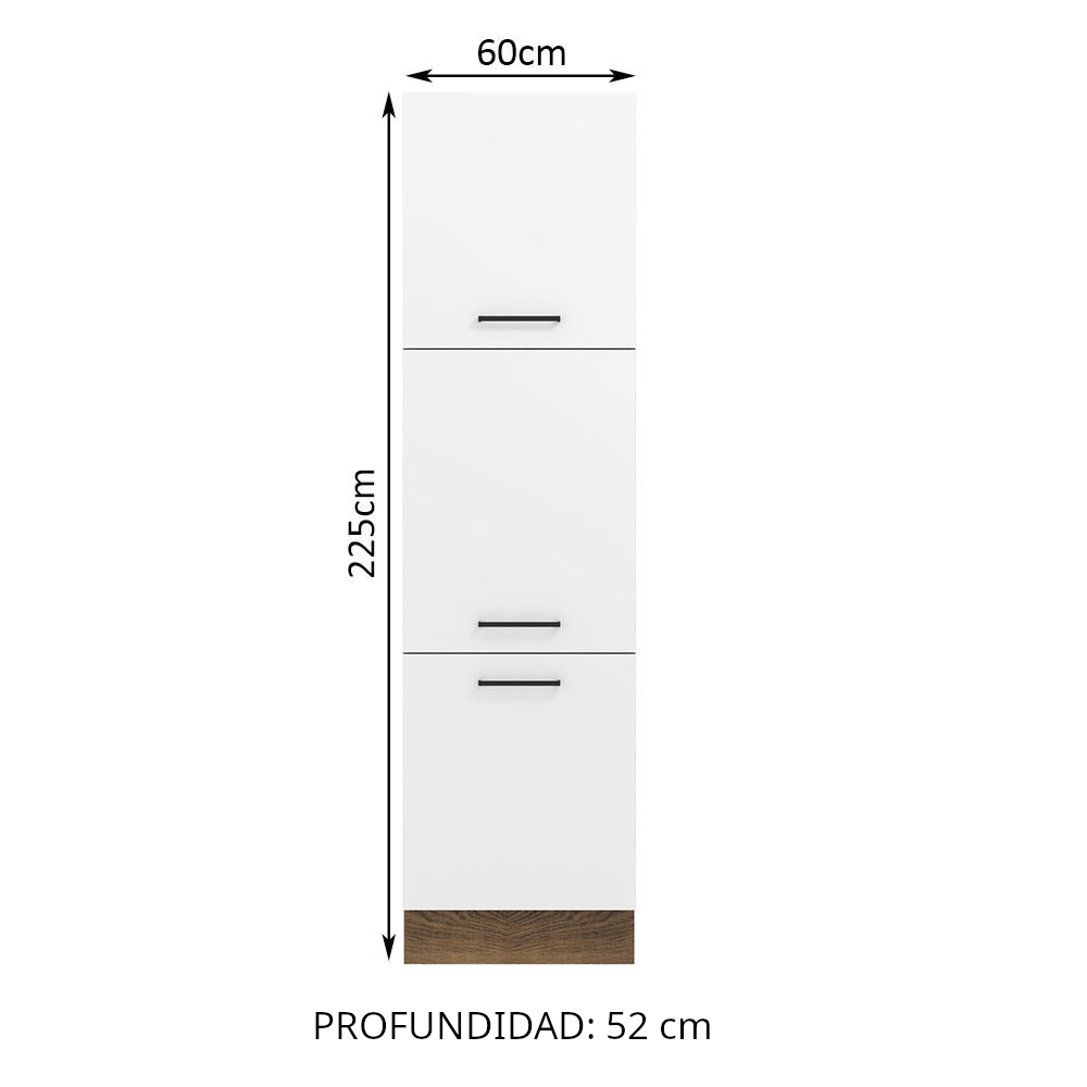 Mueble Despensa Madesa Agata 60 cm 3 Puertas Marrón/Blanco