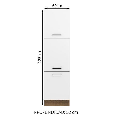 Mueble Despensa Madesa Agata 60 cm 3 Puertas Marrón/Blanco