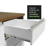 Cocina Integral Esquinera 269cm Marrón/Blanco Glamy Madesa 01