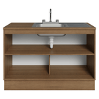 Gabinete Bajo para Fregadero con Accesorios de Cocina 120 cm 2 Puertas Marrón/Crema Agata Madesa