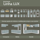 Cocina Integral 300 cm Lux Sabrina Blanco/Gris