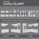 Cocina Integral 315 cm Blanco Glamy 02