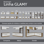 Gabinete Bajo 120 cm 1 Puerta 2 Cajones Marrón/Blanco Glamy Madesa