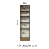 Mueble Despensa Madesa Glamy 60 cm 3 Puertas Marrón