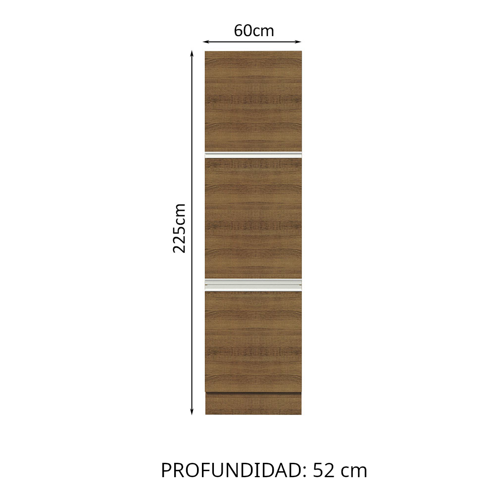 Mueble Despensa Madesa Glamy 60 cm 3 Puertas Marrón