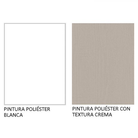 Mueble de Cocina Para Fregadero 150 cm 2 Puertas y 2 Cajones (Sin Tablero Ni Fregadero) Blanco/Crema Agata Madesa