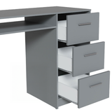 Escritorio Para Pc 3 Cajones 1 Puerta Gris Madesa Alaska