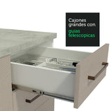 Cocina Integral 270cm Blanco/Crema Agata Madesa 01