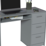 Escritorio Para Pc 3 Cajones 1 Puerta Gris Madesa Alaska