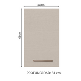 Alacena 40 cm 1 Puerta Marrón/Crema Agata Madesa