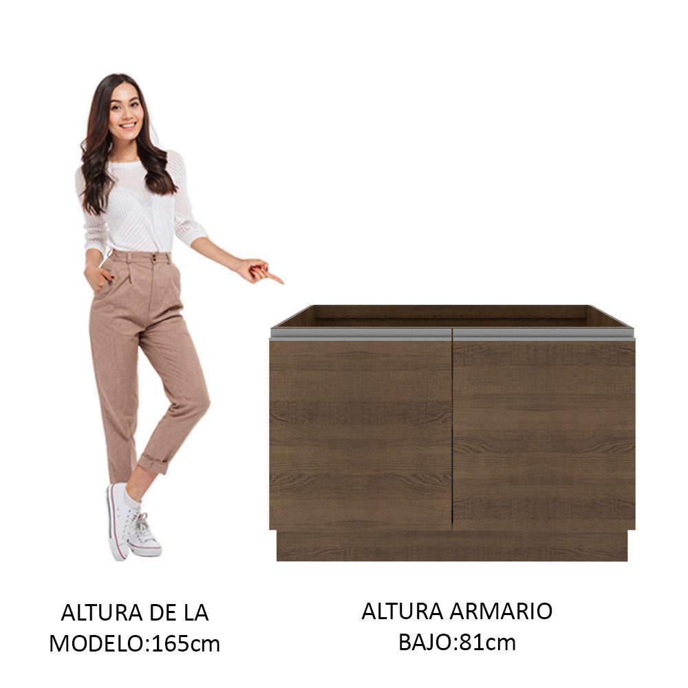 Mueble de Cocina para Fregadero Madesa Glamy 120 cm 2 Puertas (Sin Tablero Ni Fregadero) Marrón