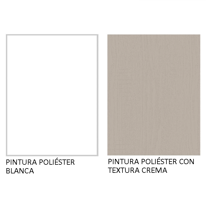 Gabinete Bajo 40 cm 3 Cajones Blanco/Crema Agata Madesa