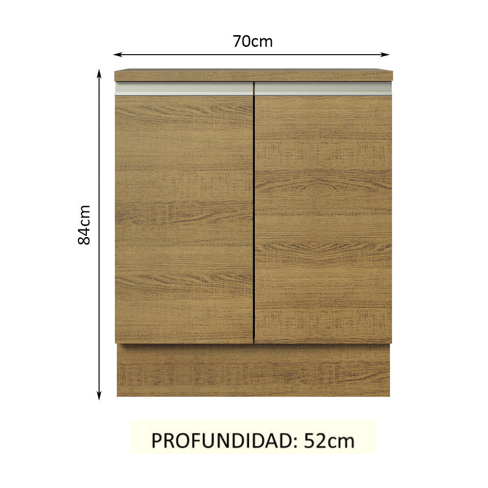 Mueble de Cocina  Madesa Glamy 70 cm 2 Puertas Marrón