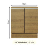 Mueble de Cocina  Madesa Glamy 70 cm 2 Puertas Marrón