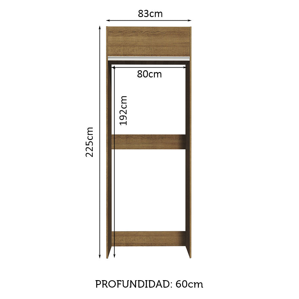 Mueble de Cocina Puerta-Refrigerador Madesa Glamy 1 Puerta Basculante Marrón