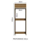 Mueble de Cocina Puerta-Refrigerador Madesa Glamy 1 Puerta Basculante Marrón