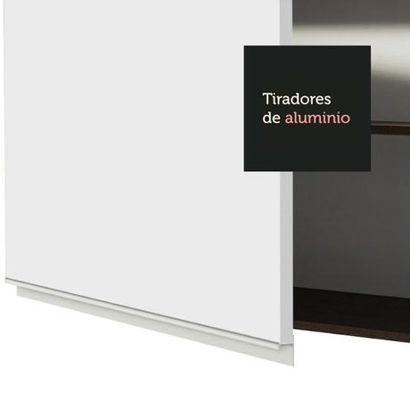 Mueble de Cocina Puerta-Refrigerador Madesa Glamy 1 Puerta Basculante Marrón/Blanco