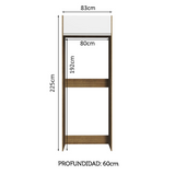 Mueble de Cocina Puerta-Refrigerador Madesa Glamy 1 Puerta Basculante Marrón/Blanco