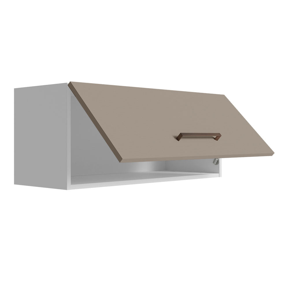 Gabinete Superior Multiuso 80 cm 1 Puerta Blanco/Crema Madesa