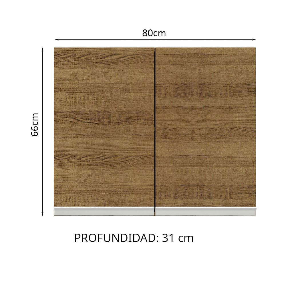 Alacena Madesa Glamy 80 cm 2 Puertas Marrón