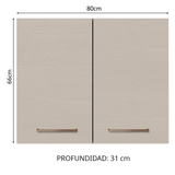 Alacena 80 cm 2 Puertas Blanco/Crema Agata Madesa