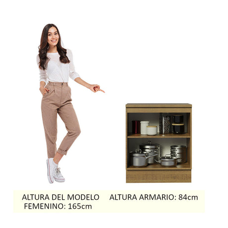 Mueble de Cocina  Madesa Glamy 70 cm 2 Puertas Marrón