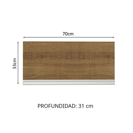 Alacena Madesa Glamy 70 cm 1 Puerta Basculante Marrón