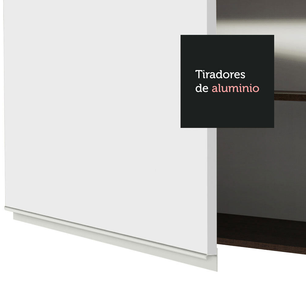 Mueble de Cocina para Horno 70 cm 3 Puertas Glamy Marrón/Blanco