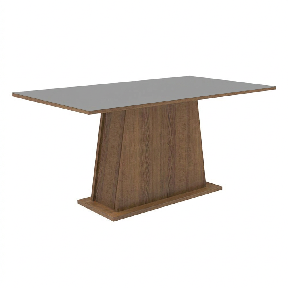Juego de Comedor Mesa Encimera de Madera 6 Sillas Britney Marrón/Gris/Imperial