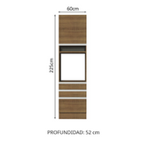 Mueble de Cocina para Horno Madesa Glamy 60 cm 1 Puerta y 3 Cajones Marrón