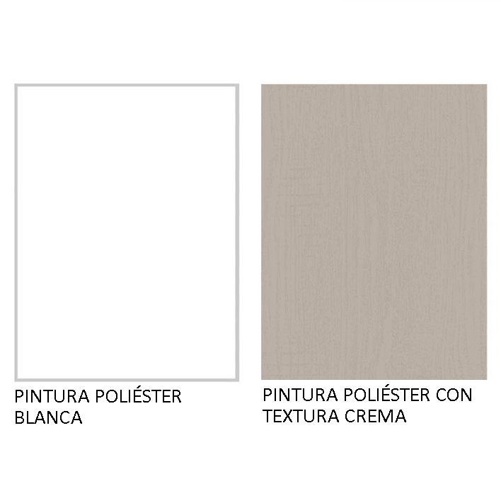 Mueble de Cocina Para Fregadero 150 cm 2 Puertas y 2 Cajones (Sin Tablero Ni Fregadero) Blanco/Crema Agata Madesa