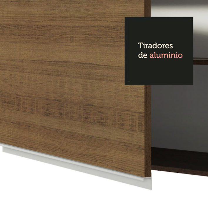 Gabinete Bajo Esquinero 94 cm 1 Puerta Marron Glamy Madesa