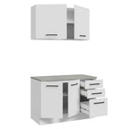 Kit Gabinete Bajo y Gabinete Superior Multiuso 120 x 60 cm Blanco Agata Madesa