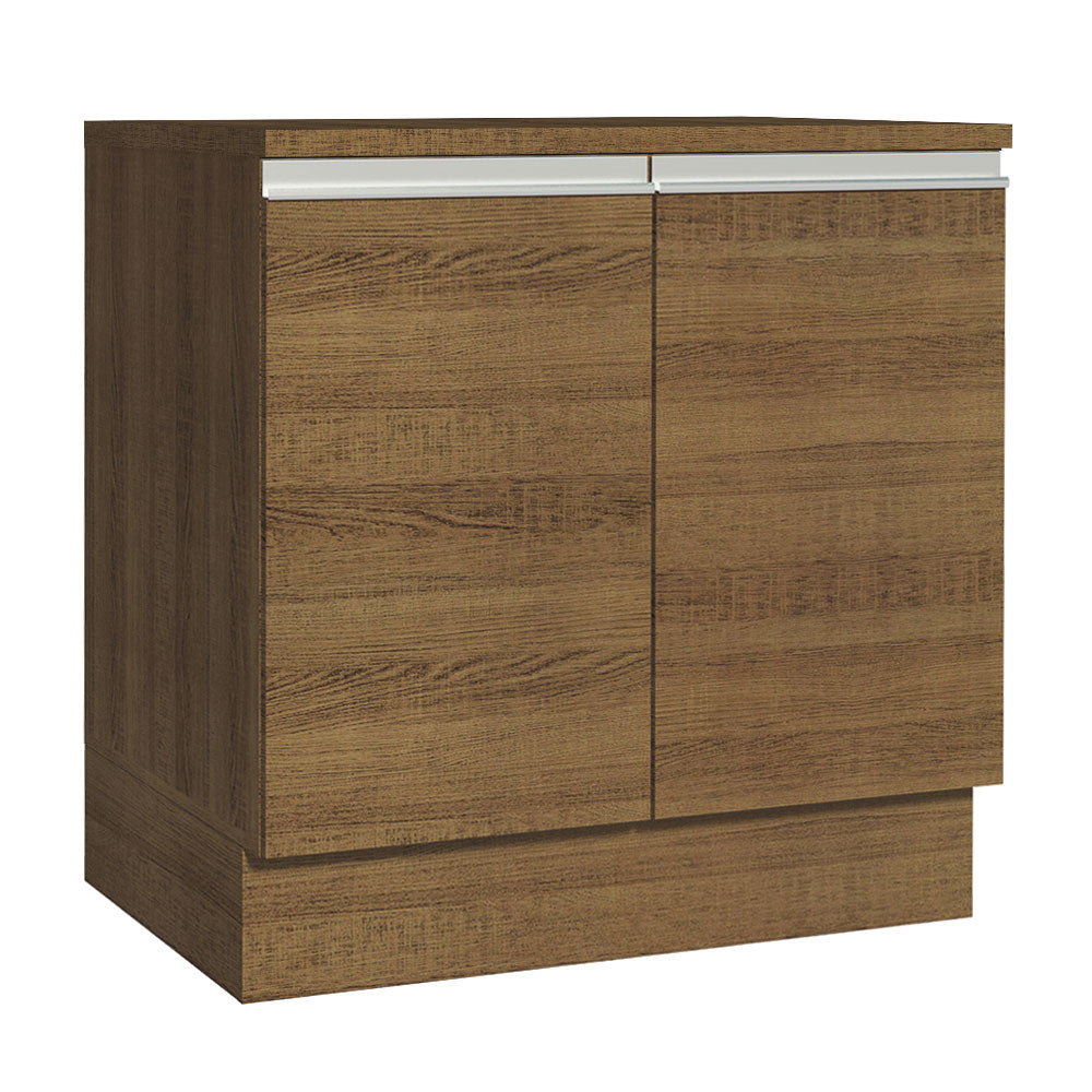 Gabinete Bajo 80 cm 2 Puertas Marrón Glamy Madesa