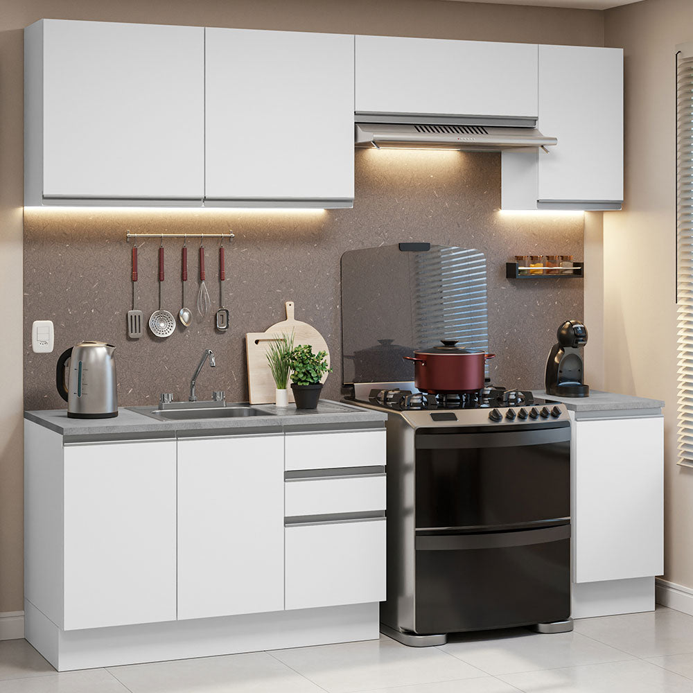 Cocina Integral con Accesorios 240cm Glamy Blanco