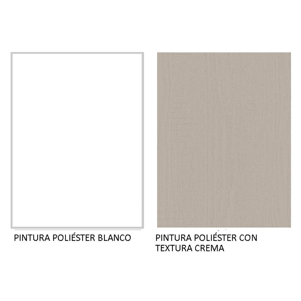 Gabinete Bajo Esquinero 94 cm 1 Puerta Blanco/Crema Agata Madesa