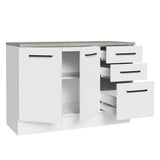 Gabinete Bajo Multiuso Garaje 120cm (con Encimera) Blanco