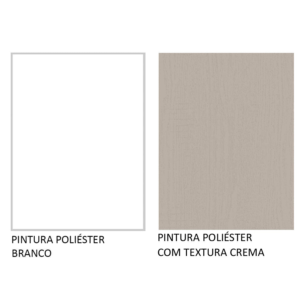 Mueble de cocina para horno 60 x 60 cm 1 Puerta 3 Cajones Blanco/Crema Agata