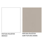 Mueble de cocina para horno 60 x 60 cm 1 Puerta 3 Cajones Blanco/Crema Agata