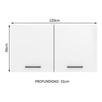 Gabinete Superior Multiuso 120 cm 2 Puertas Marrón/Blanco Madesa