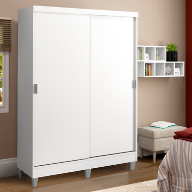 Clóset Soltero 119 cm 2 Puertas Corredizas Blanco Luke Madesa